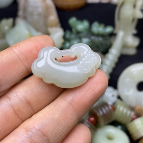 和田玉挂件把件摆件未镶嵌往**缘