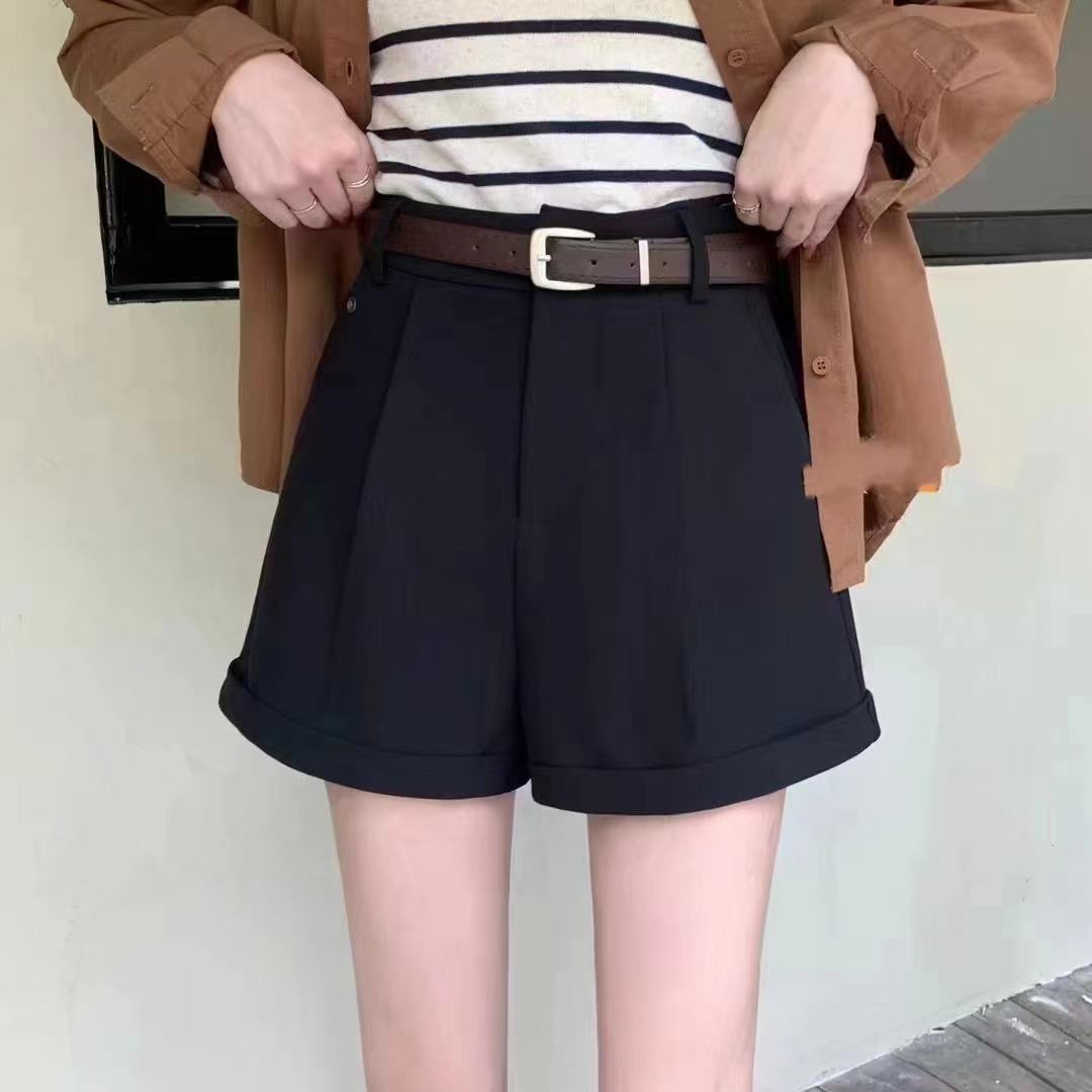 新疆包邮-6553#赔钱清货no退换韩版时尚卷边加厚西装短裤