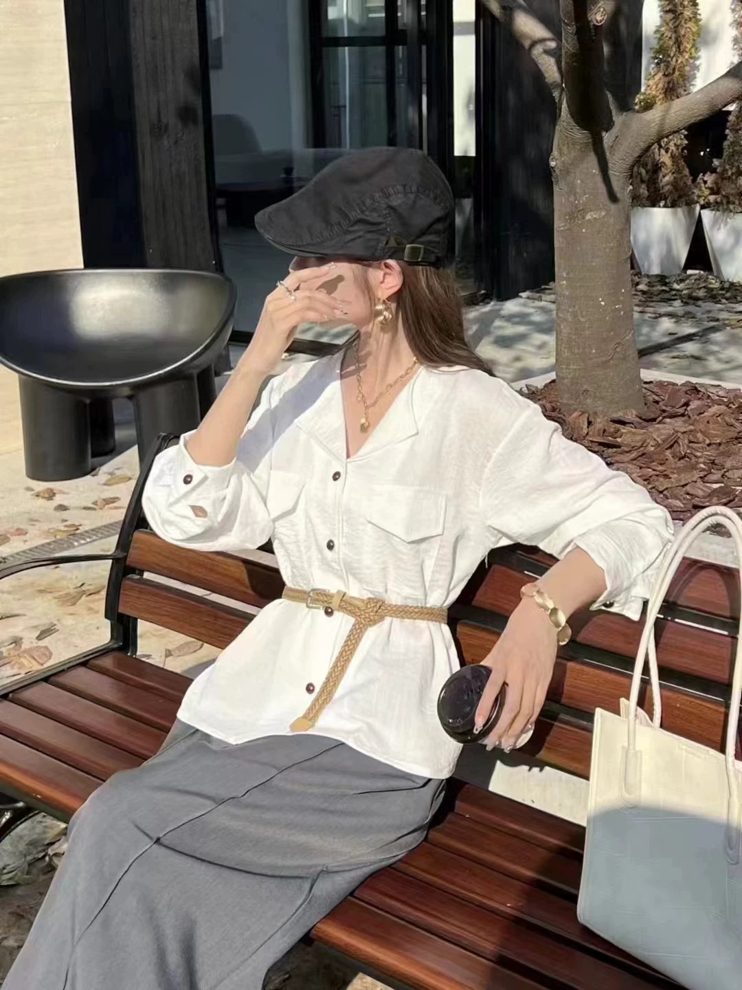 新疆包邮【衣长55】CY2151#赔钱清货no退换港风修身百搭衬衣