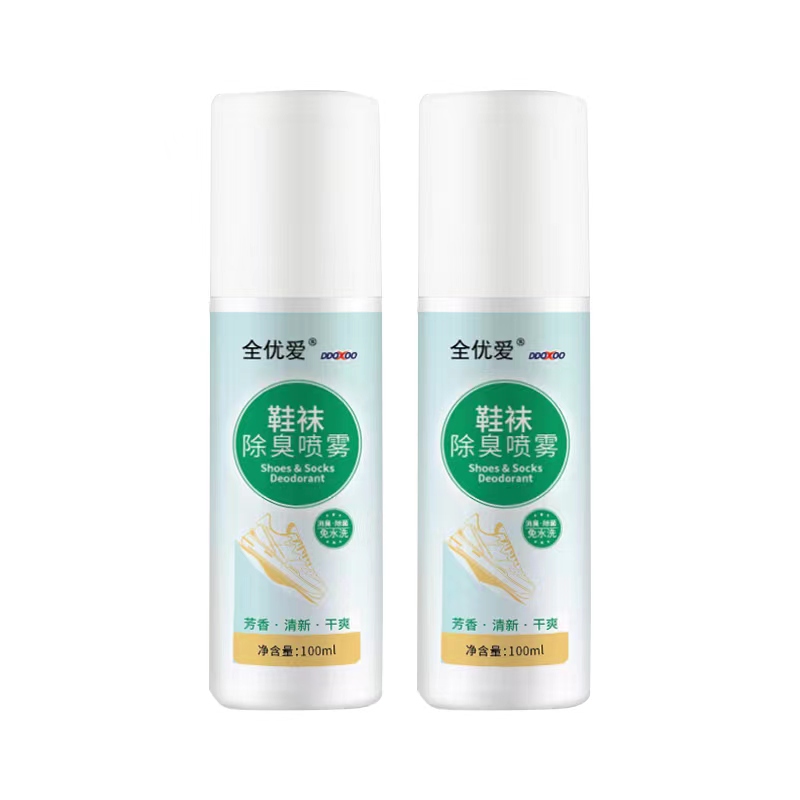 【全优爱鞋袜除臭喷雾】100ml/瓶 鞋除臭喷雾免洗抑菌除味干爽