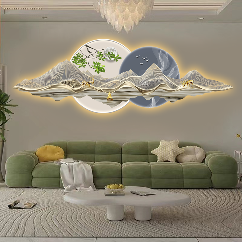 简约现代沙发背景墙壁画高级感全屋时尚配饰挂件画轻奢客厅装饰画