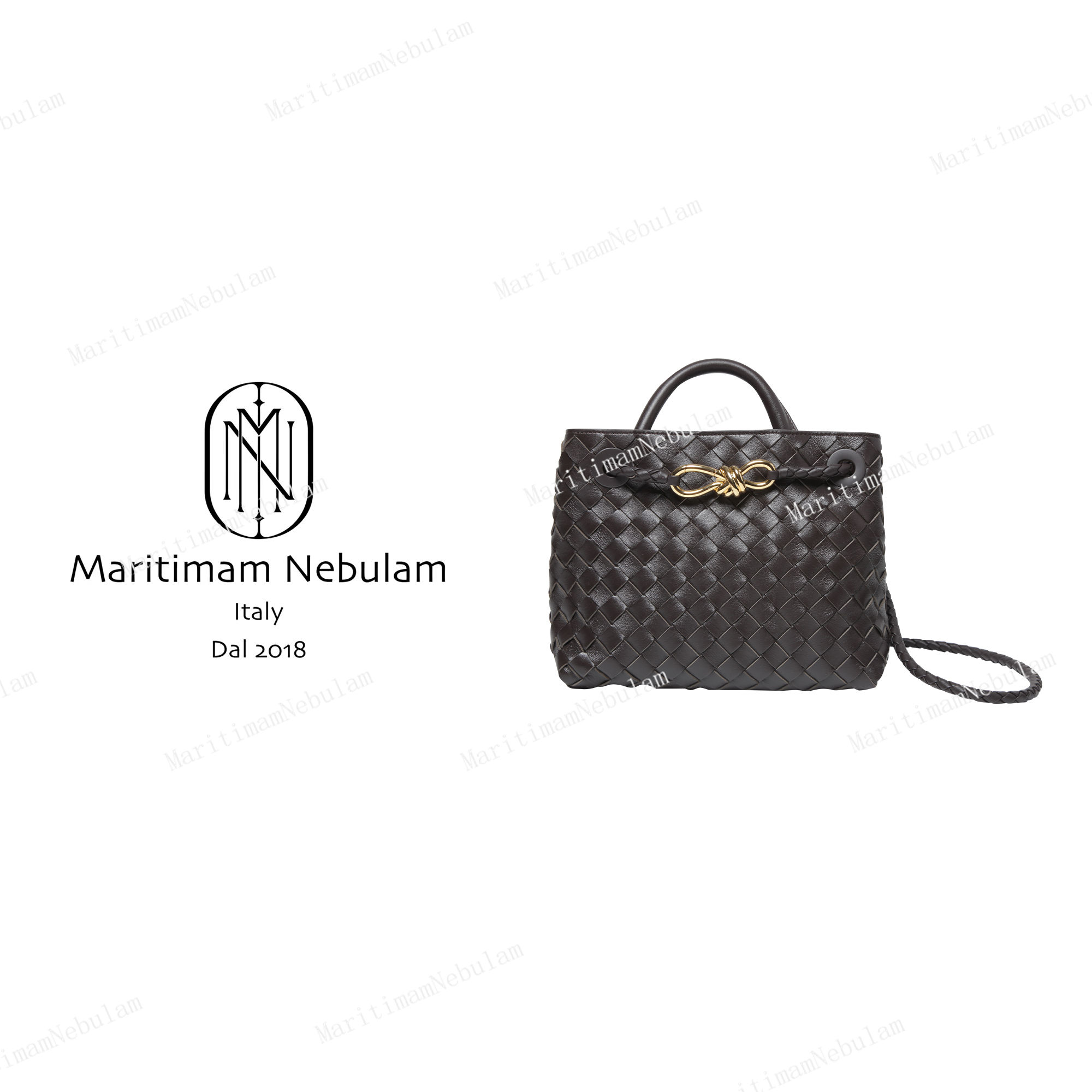 Maritimam Nebulam Intrecciato编织皮革手提包  PS011
