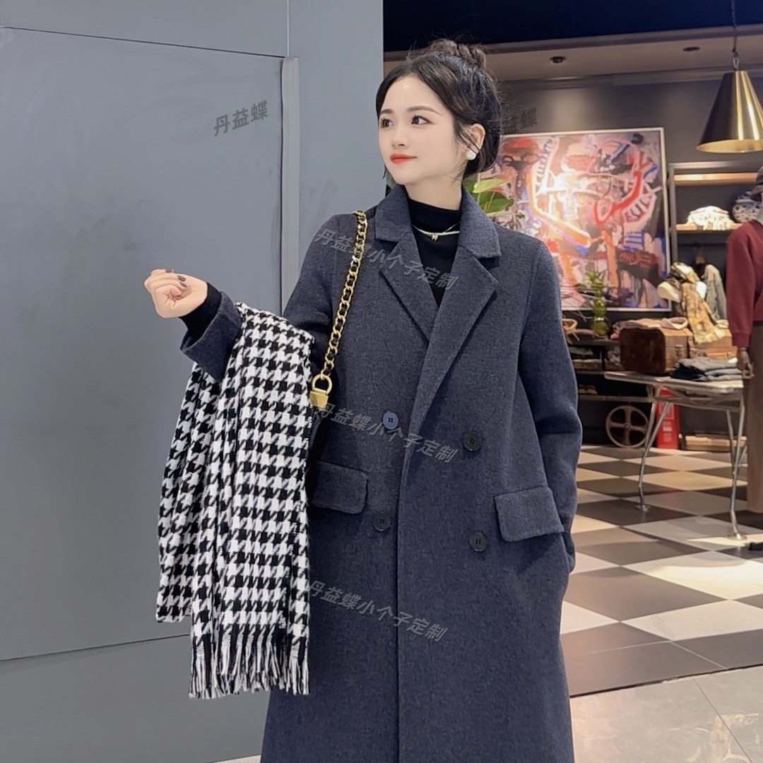 【小个子定制】100%纯羊毛大衣小个子秋冬新款外套加绒保暖气质百搭