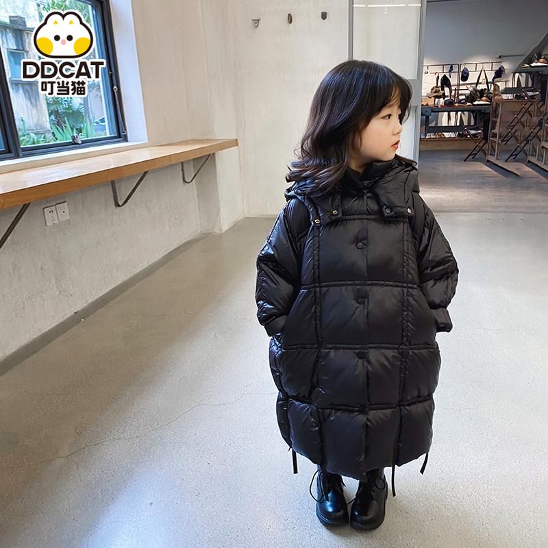 婴儿童装潮款Y女童加长服冬季新款冬装衣女孩秋冬外套儿童羽绒袄T