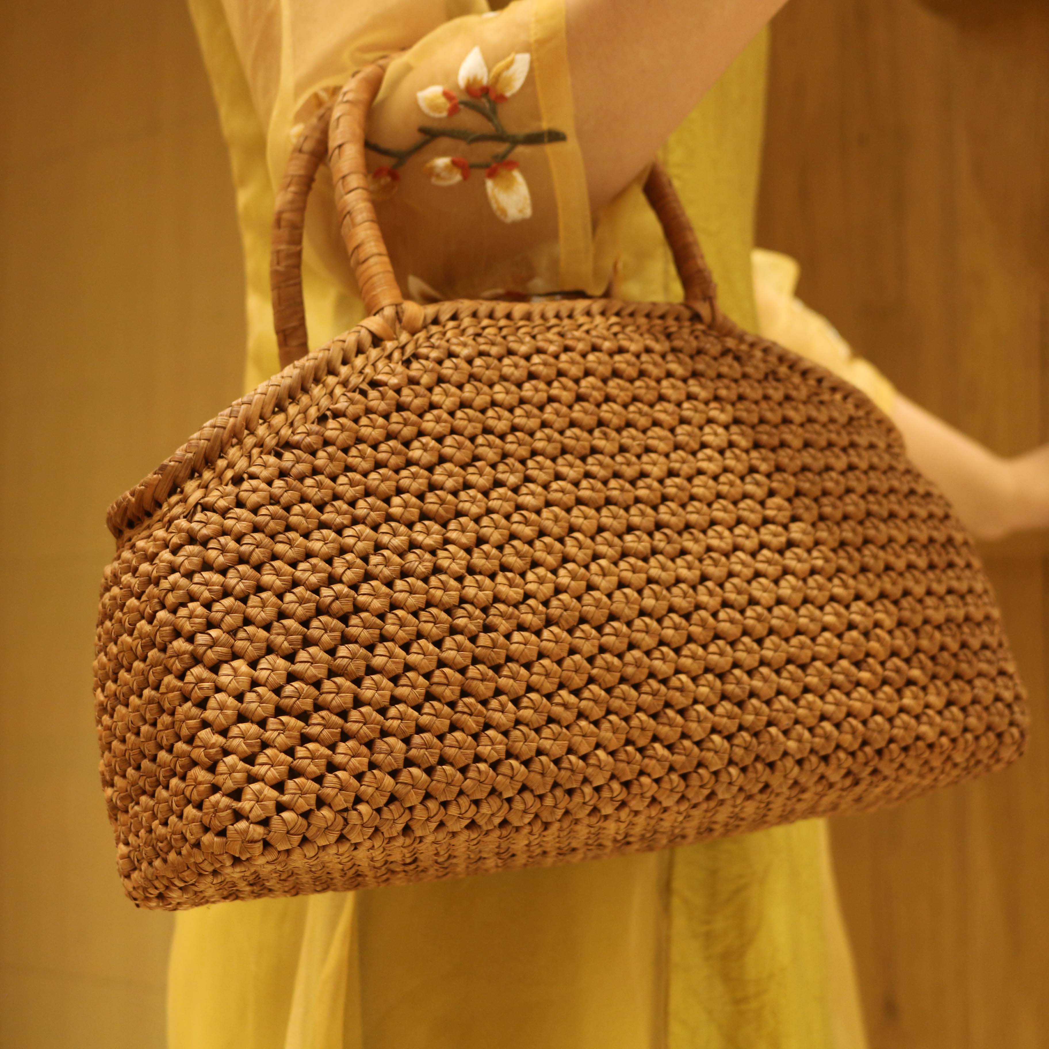 葡萄曜「福建非遗手工藤编包」度假独特编织女包手提包