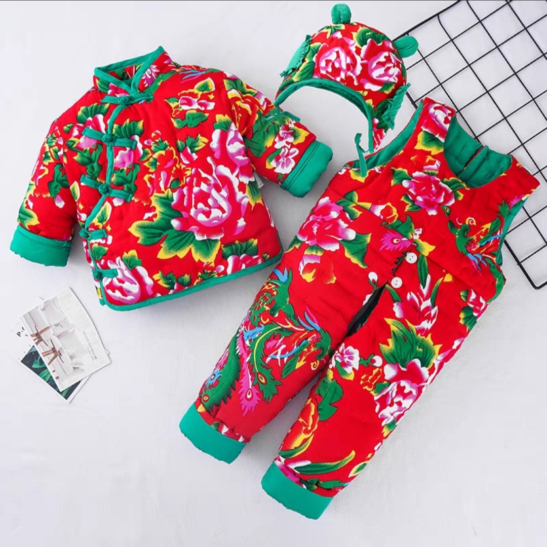 纯手工婴儿童棉花棉衣新生儿男女宝宝棉袄棉裤套装薄厚秋冬季款