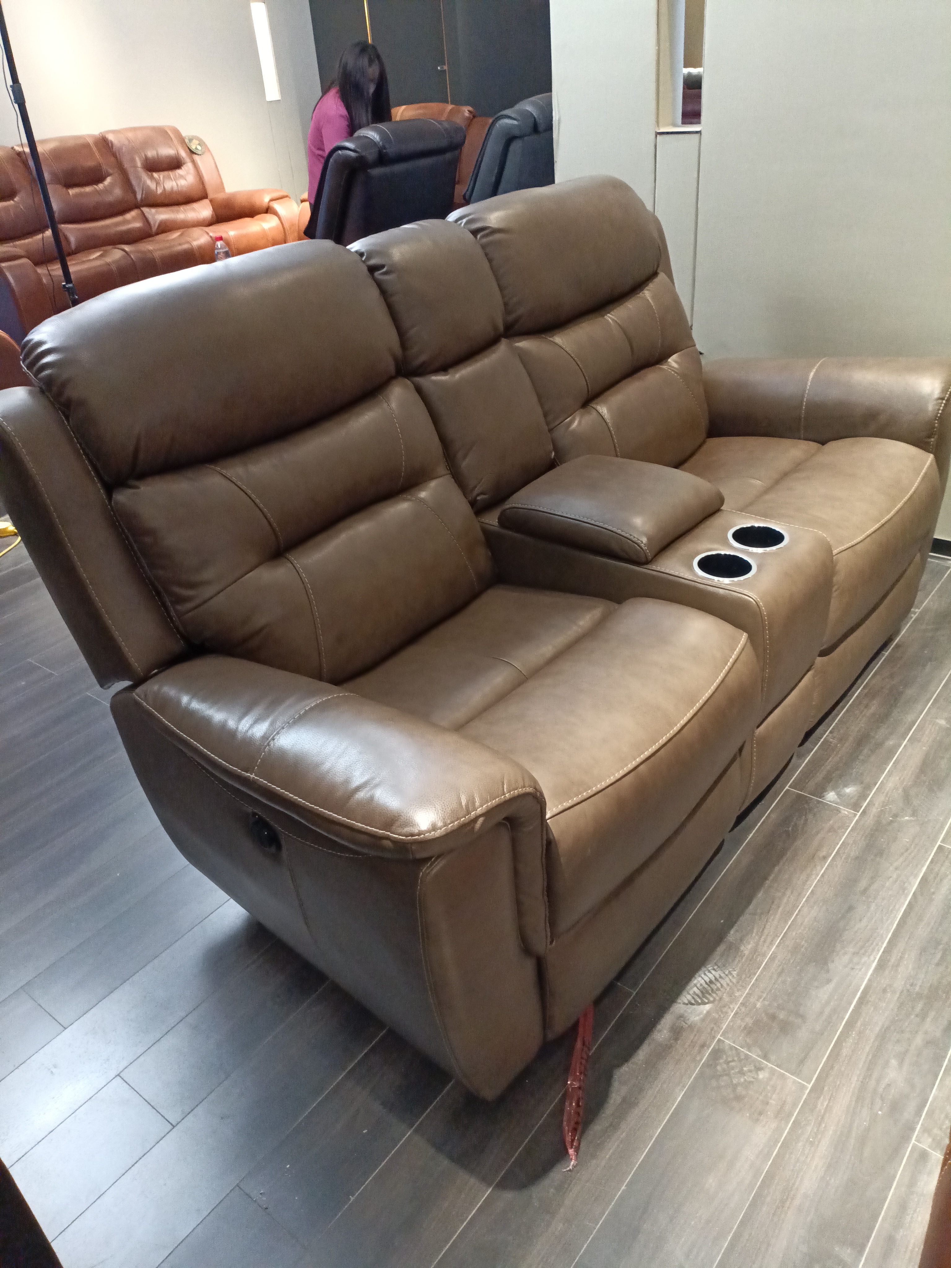 白色真皮单人沙发多功能可躺椅客厅小户型懒人沙发