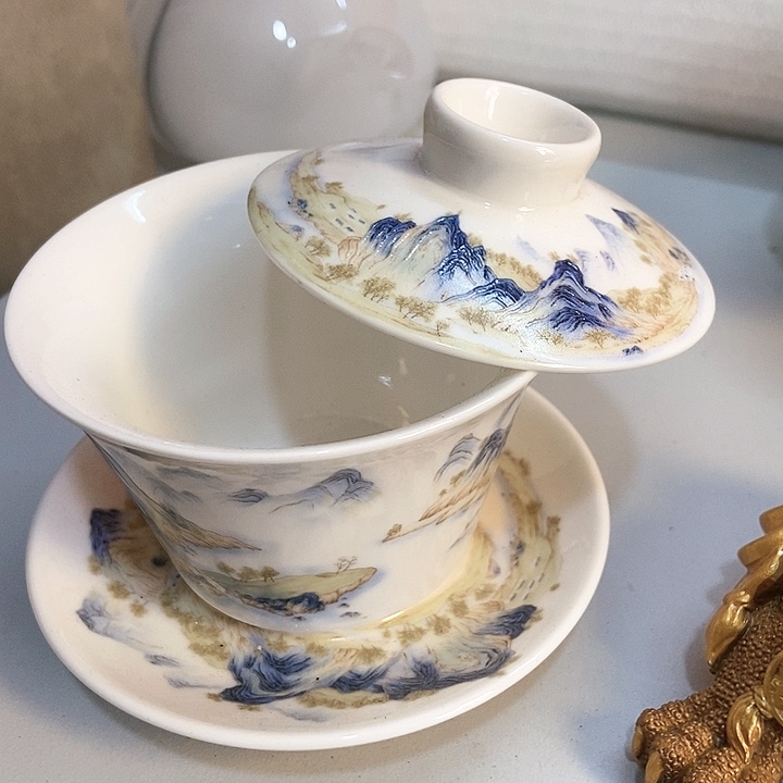 高端陶瓷茶具套装水晶茶具