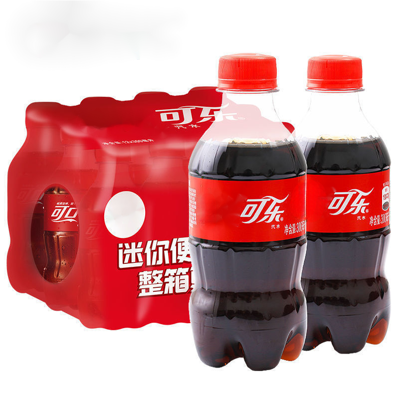 【6瓶装】可乐碳酸饮料300ML*6橙汁迷你小瓶碳酸饮料