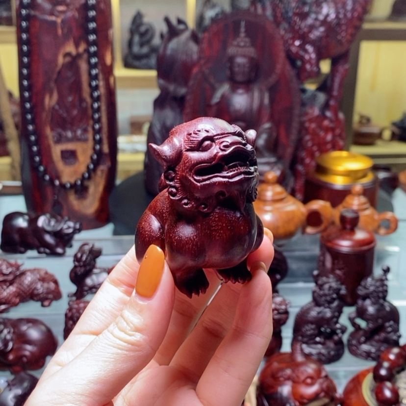 【闪购商品】雕刻木材弥**信印度小叶紫檀