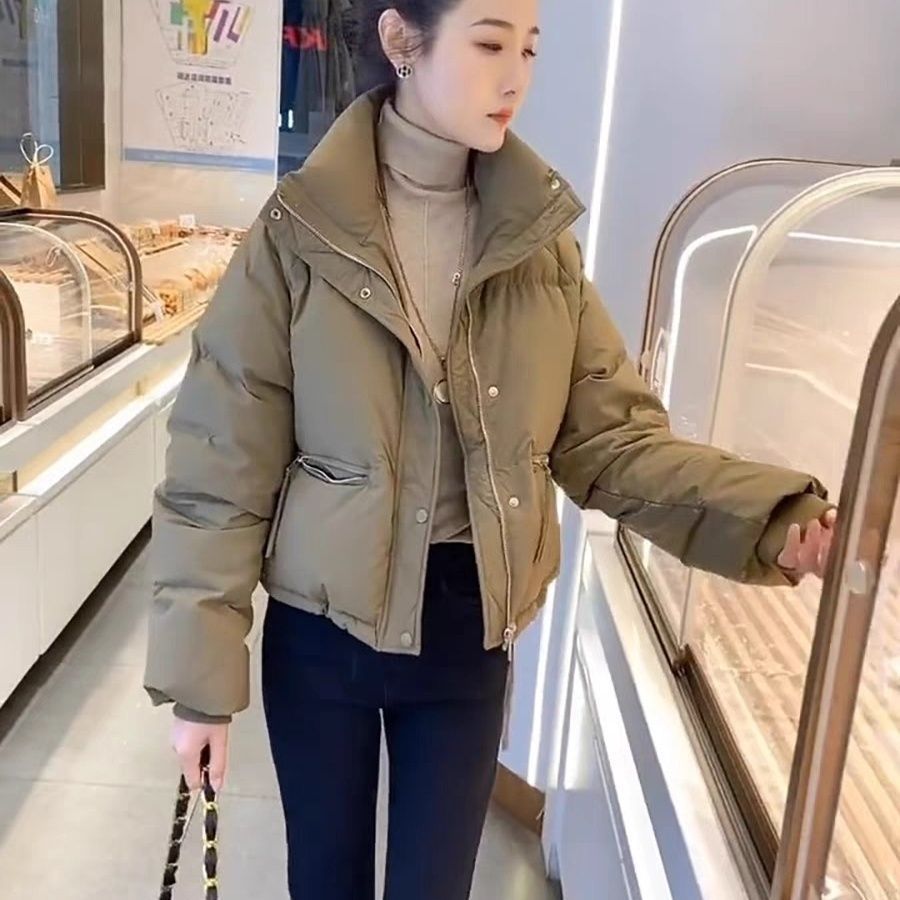 新款年流行羽绒服女短款冬季新款小个子厚款爆款白鸭绒面包h