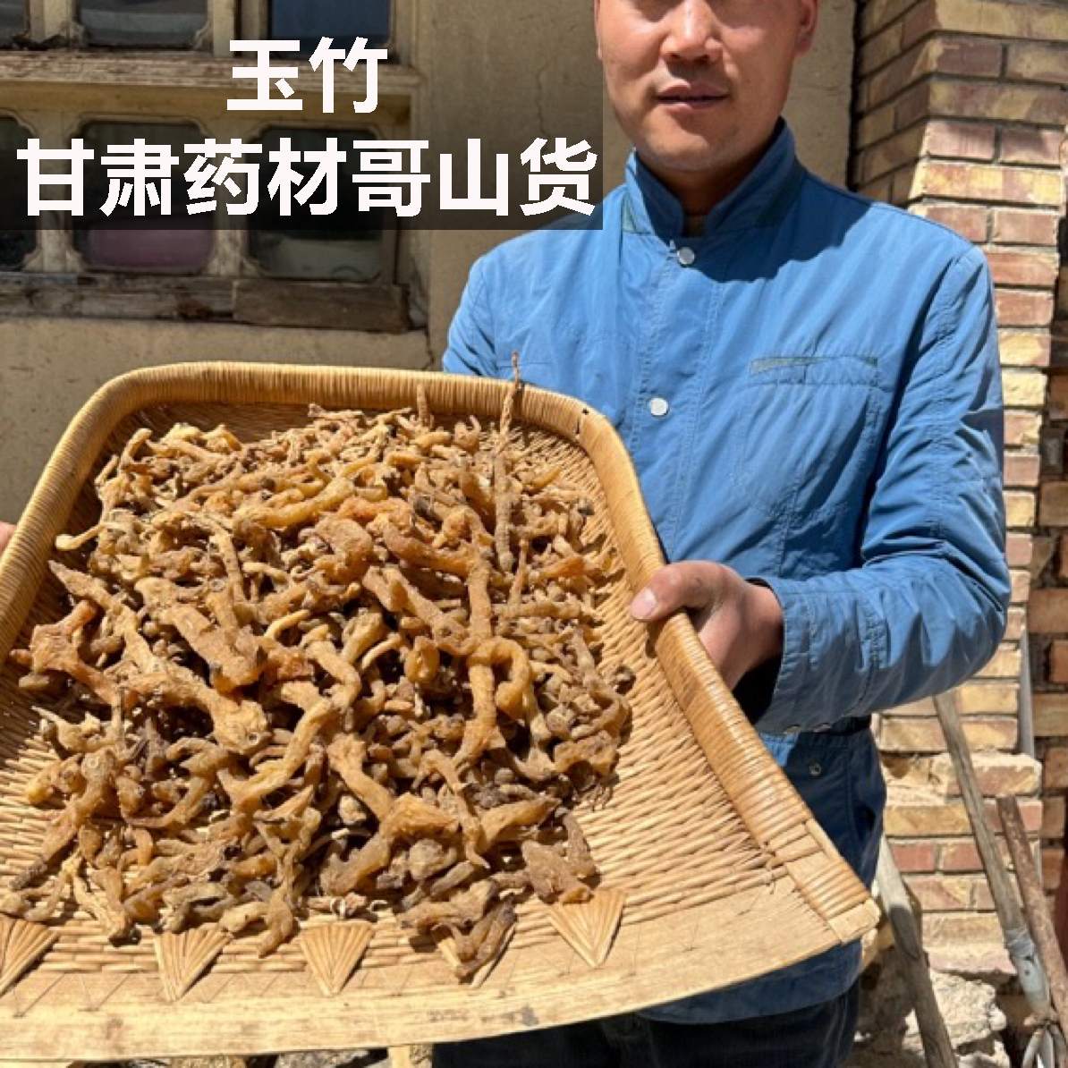 《野生玉竹》甘肃野山采挖野玉竹500克包邮无硫磺新货现挖太阳晒干