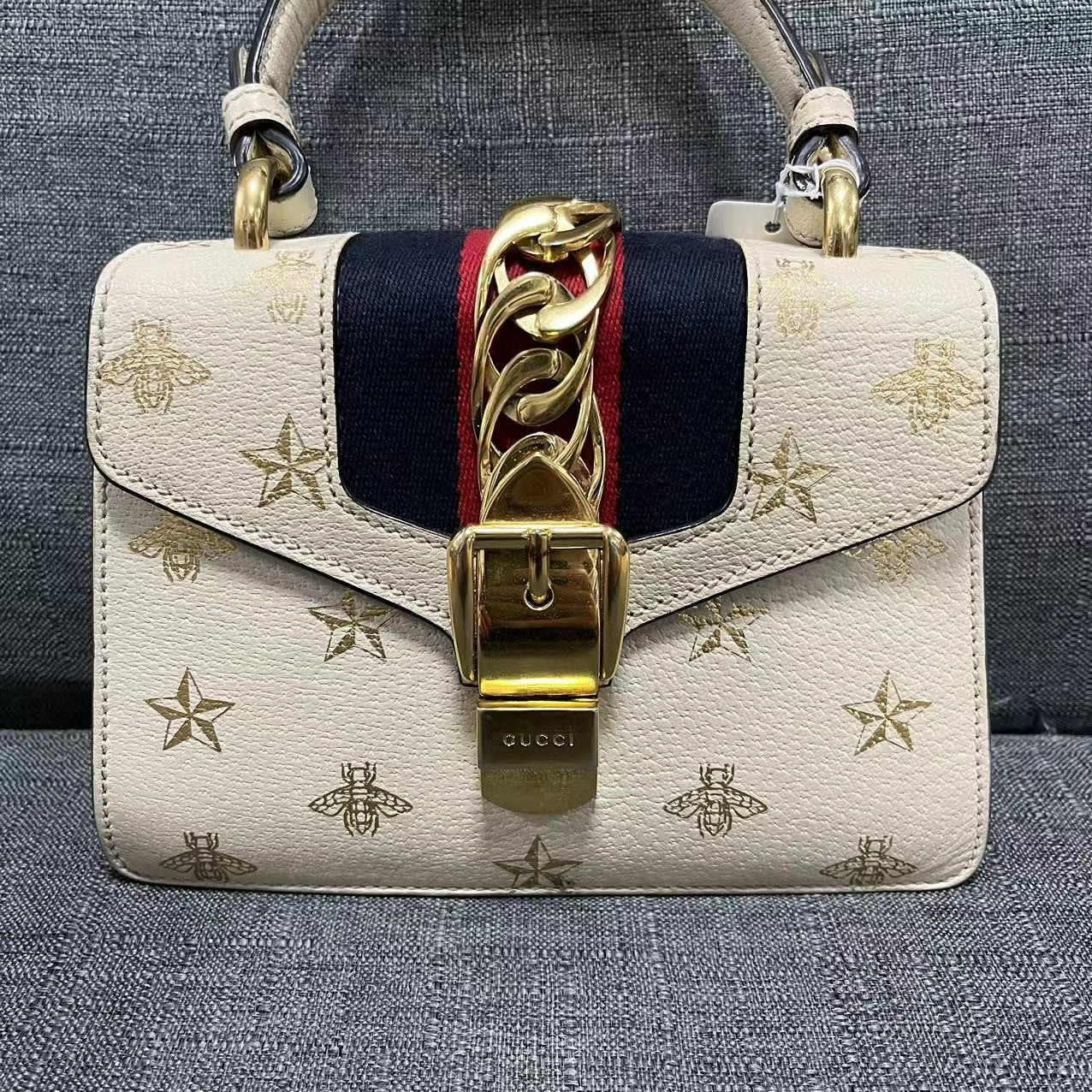 95新 GUCCI/古驰 乱乱子中古/女士/手提包/42075