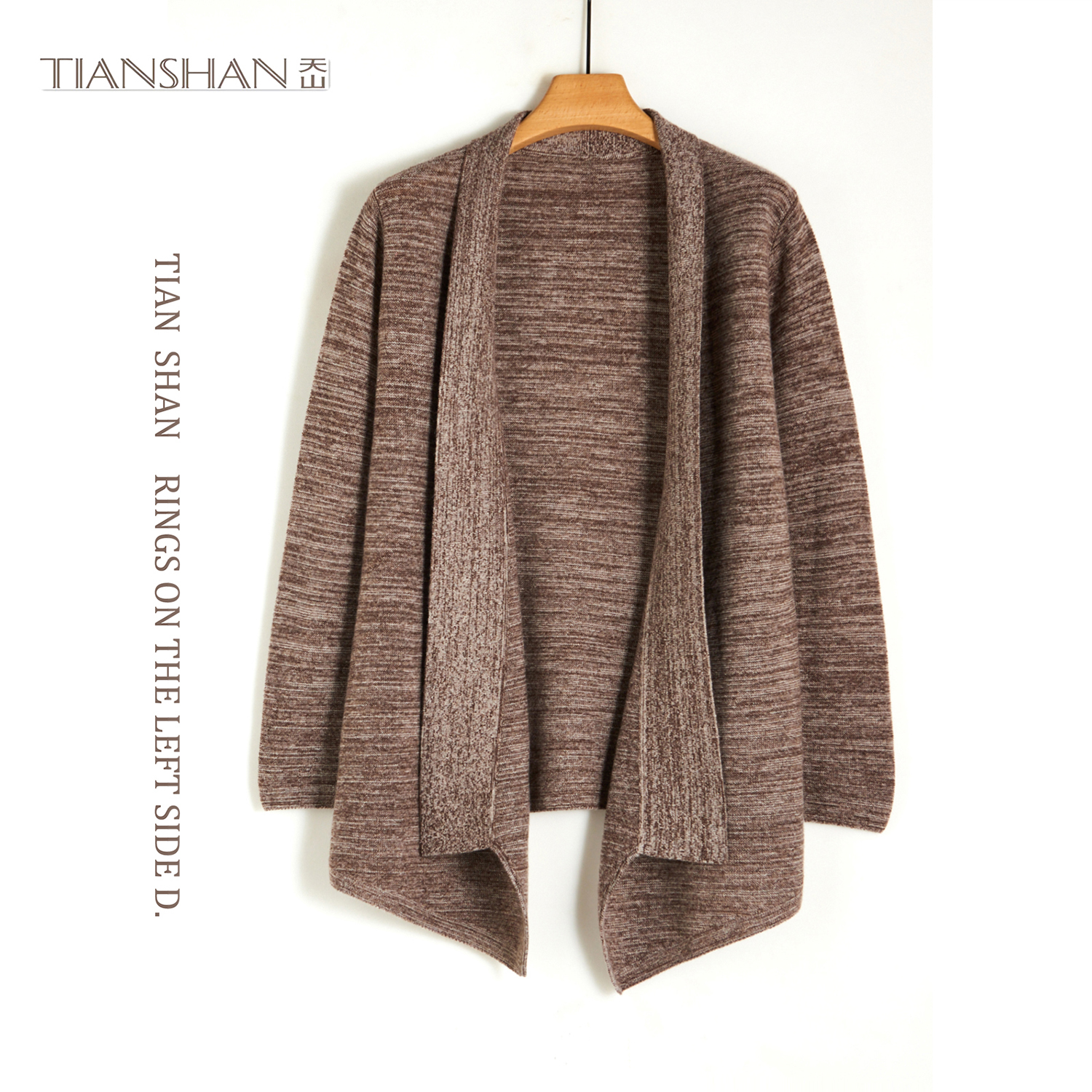 天山甄选100山羊绒女士针织新款时尚气质羊绒开衫-YKNL3799T