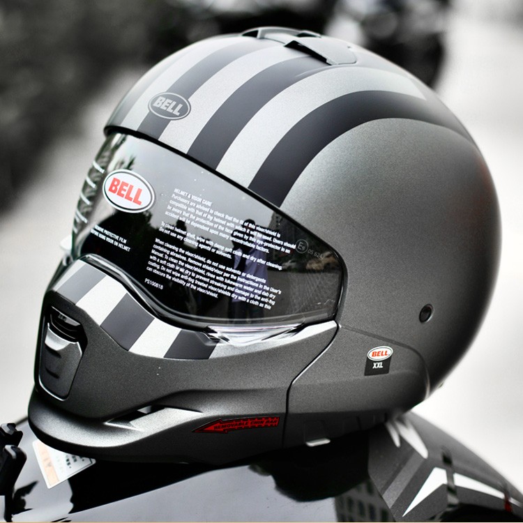 美国BELL复古头盔战士男女摩托车全盔组合盔贝尔四季机车半盔夏季