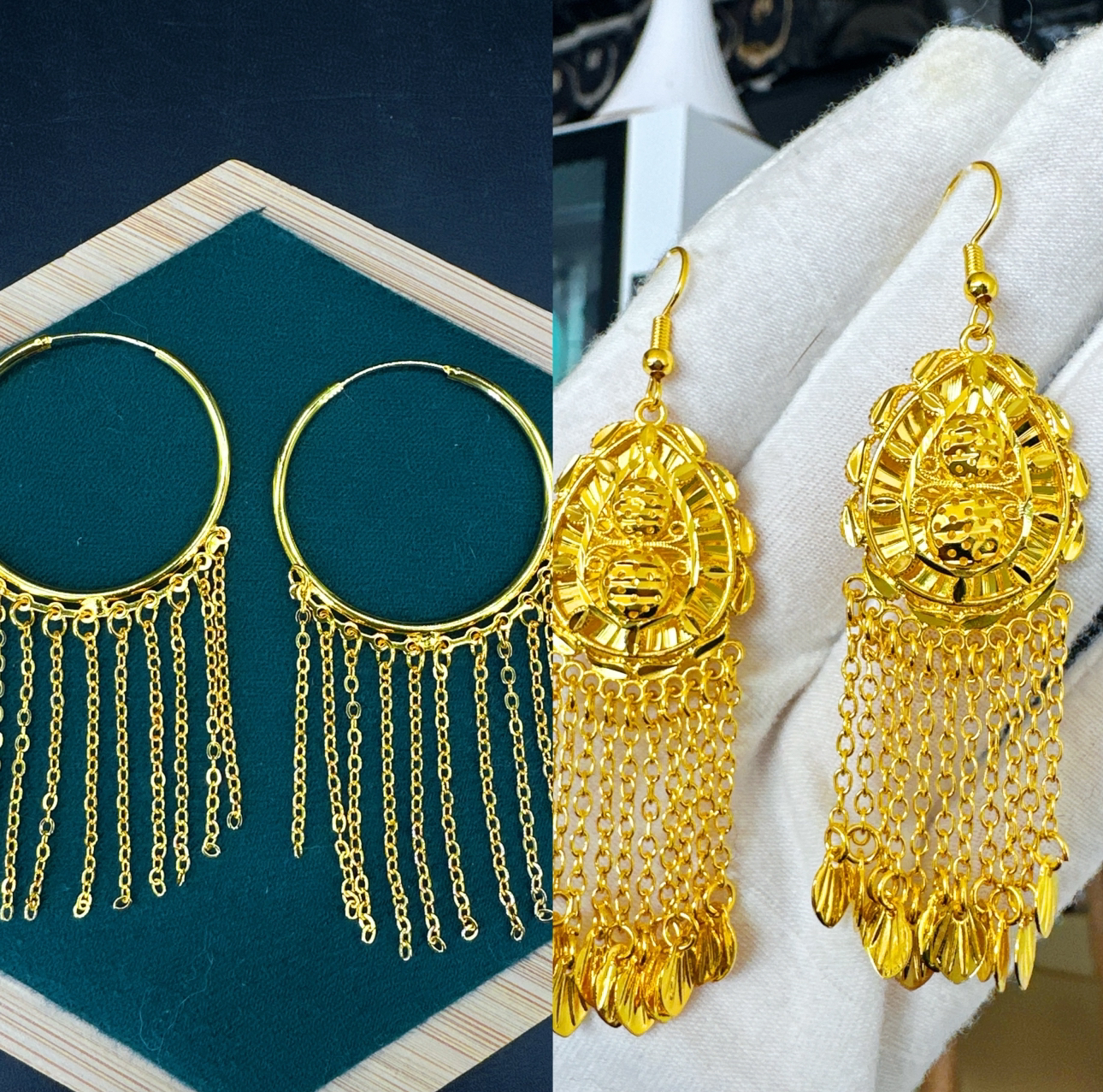 铜合金耳饰 #000373 Nipal 素款时尚精美简约叠戴