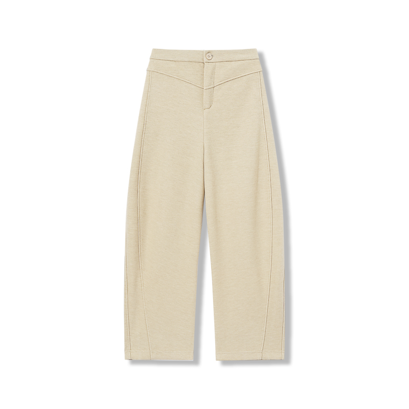 秋冬法式轻奢高腰香蕉裤秋季宽松肌理百搭休闲长裤DC-8822