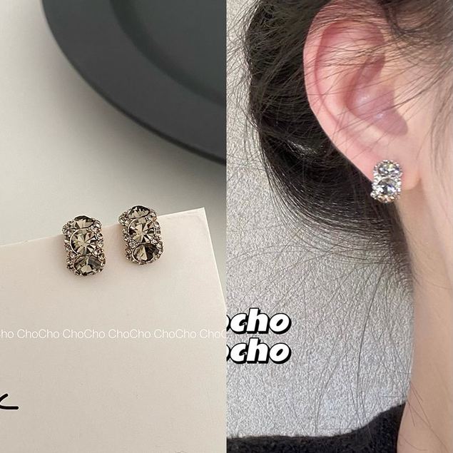 合金耳饰 韩国小众设计感复古高级感耳钉耳环简约百搭轻奢耳饰女.
