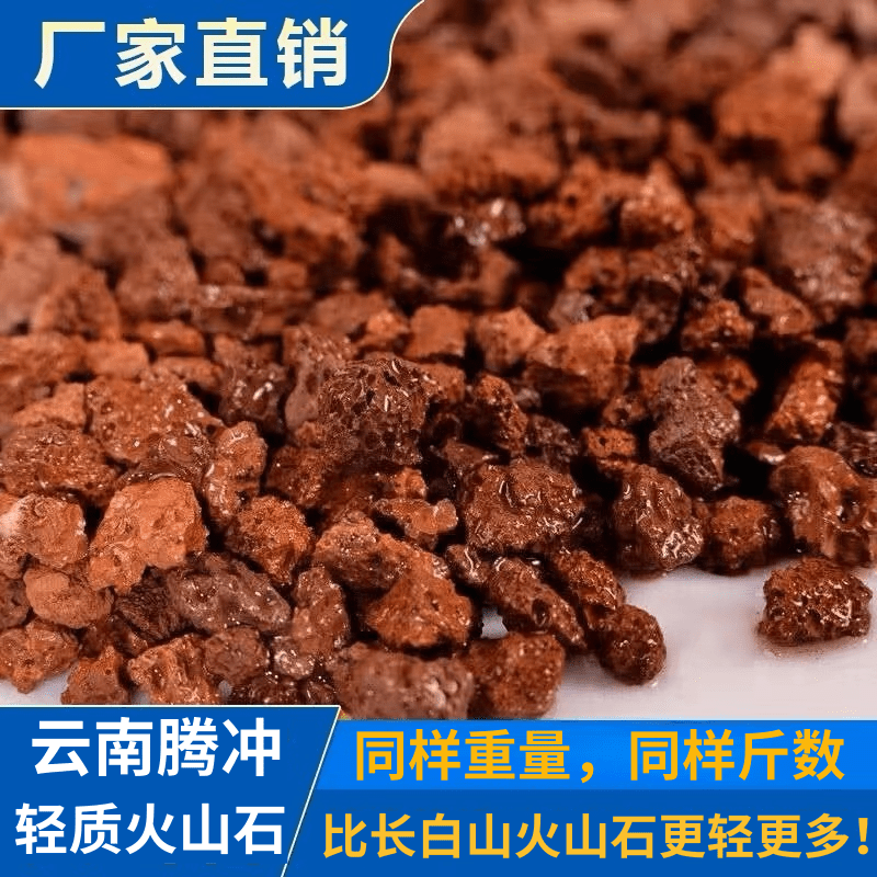 【云南腾冲火山石】10斤火山石颗粒多肉盆栽水族火山岩铺面垫底