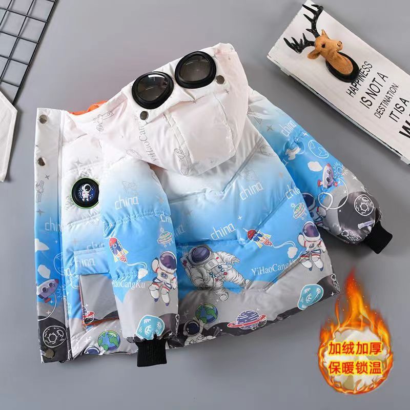 男童棉服2023冬季新款儿童外套加厚免洗棉衣中小童卡通棉袄潮洋气