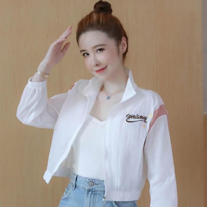 【聚品阁】夏季短外套女新款刺绣防紫外线夏天薄款户外旅游透气
