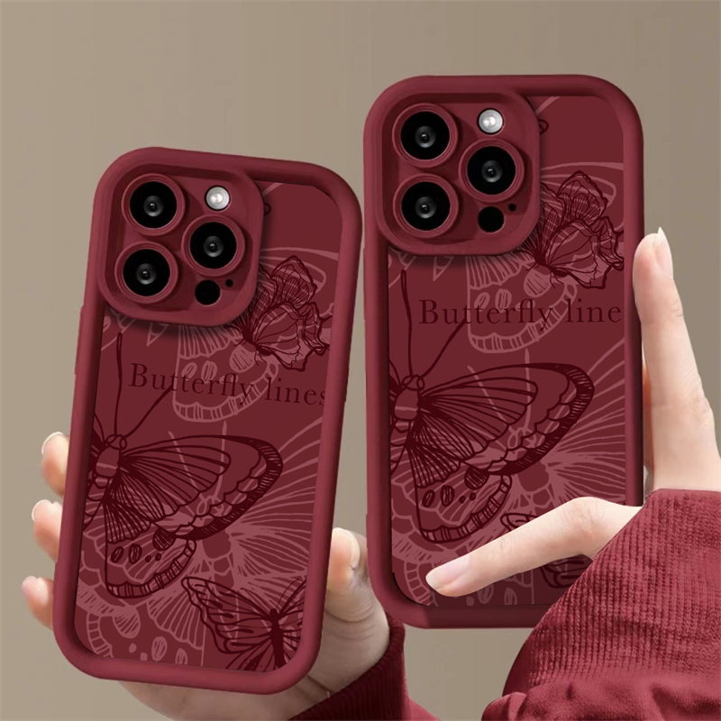 KEBENA高级小众蝴蝶iphone15苹果13手机壳华为vivo小米14oppo软套