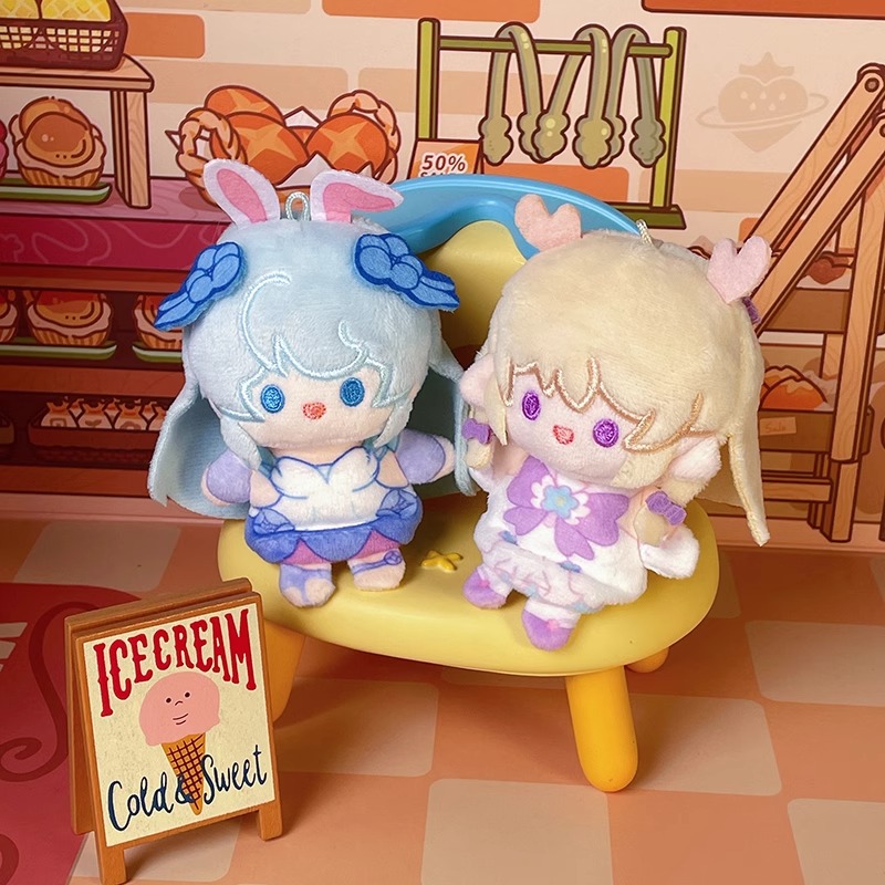 王者荣耀xNICEFUN乐开花系列指偶挂件小乔瑶公孙离毛绒周边钥匙扣