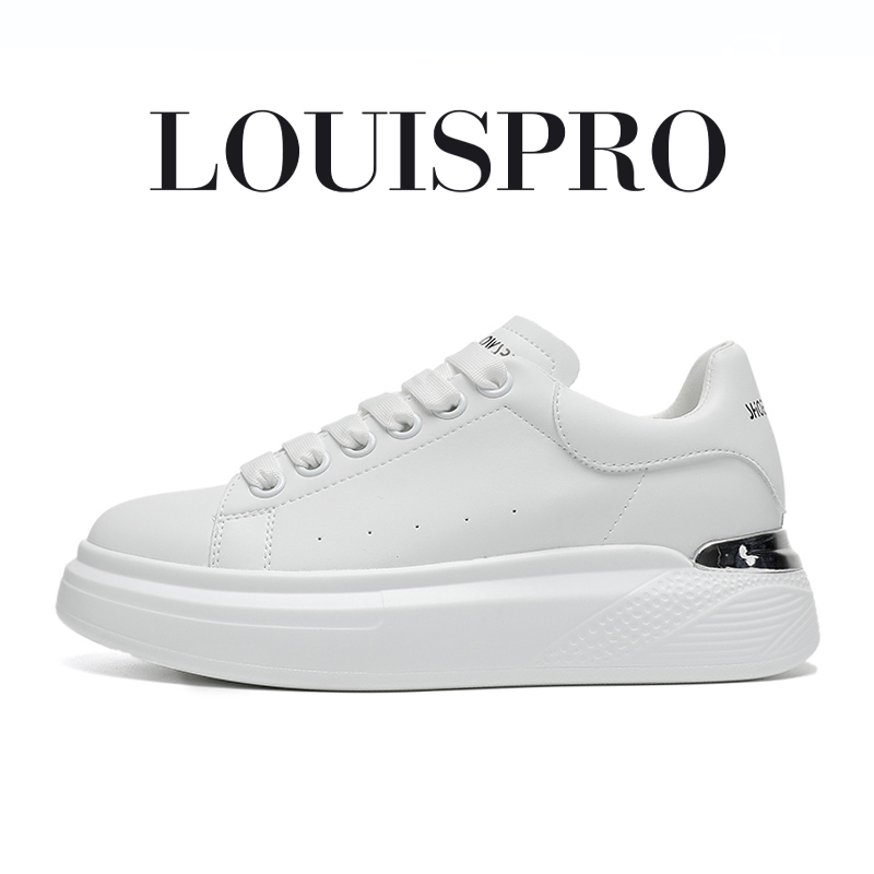【法国名品|手工制造】LOUISPRO厚底白鞋松糕鞋老爹鞋休闲时尚女士
