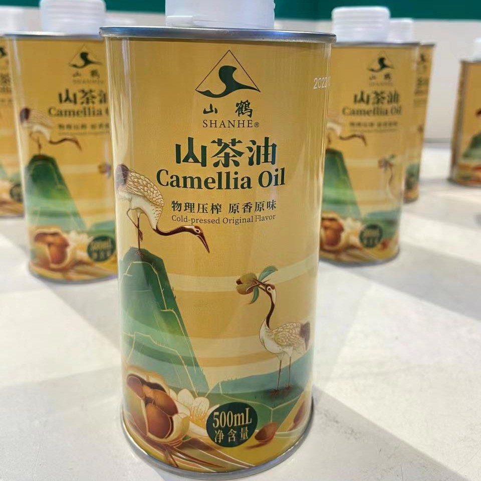 单瓶装 一级冷榨山茶油食用油礼品装500ML天然纯正物理压榨茶籽油