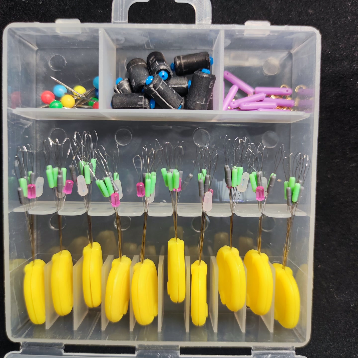 某吉代工厂生产的彩色竞技太空豆配件套装竞技黑坑休闲不伤线套盒