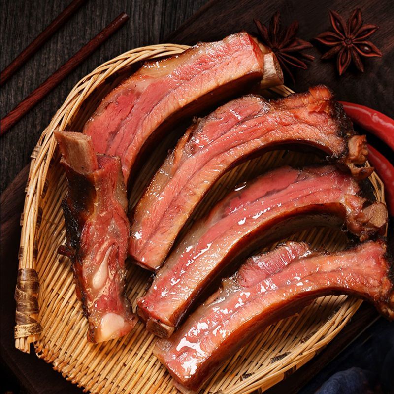 正宗腊排骨四川味湖南湖北柴火烟熏腊排骨土猪肋排腊肉熏制子排