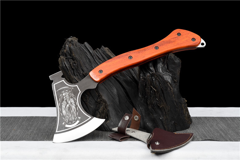 龙泉手工锻打斧头高锰钢木工斧户外砍树伐木开山防身多功能斧头刀