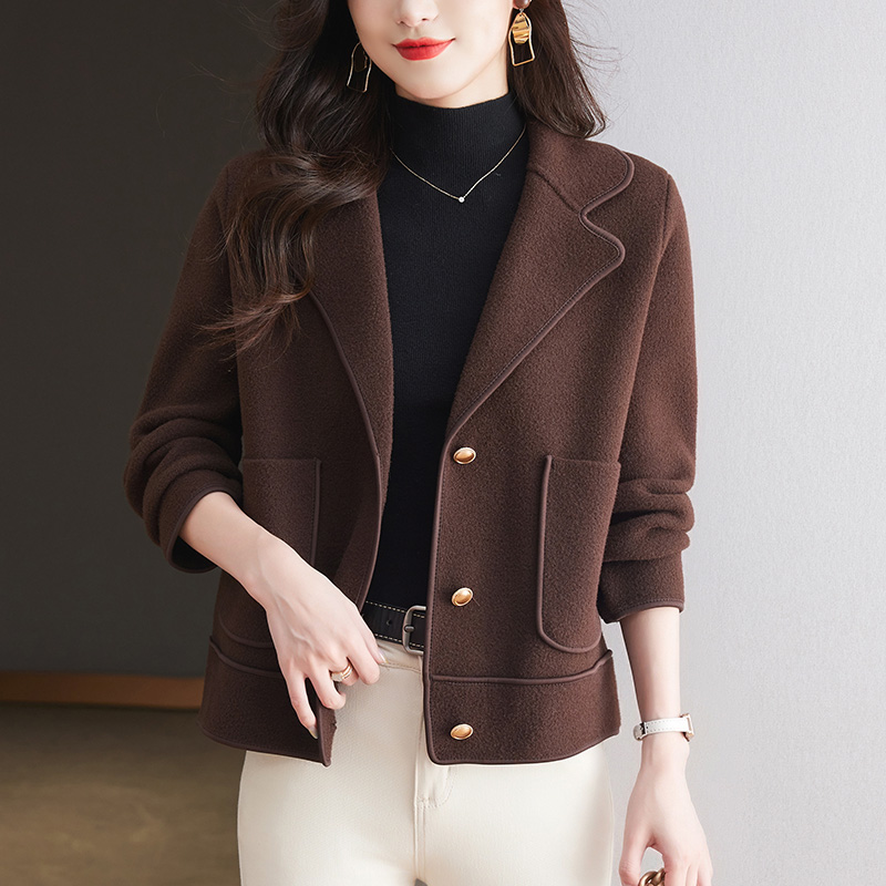 651-680号女士短款外套时尚洋气针织外搭上衣春秋装新款气质毛衣