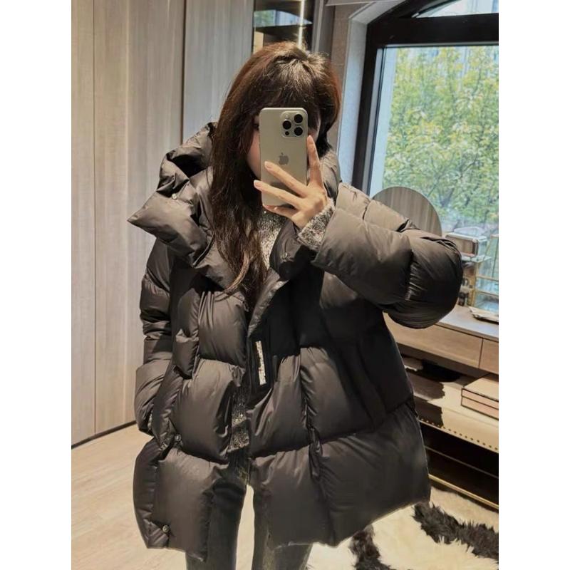 欧洲站2024冬装新时尚白鸭绒休闲小个子面包抗寒保暖羽绒服外套女