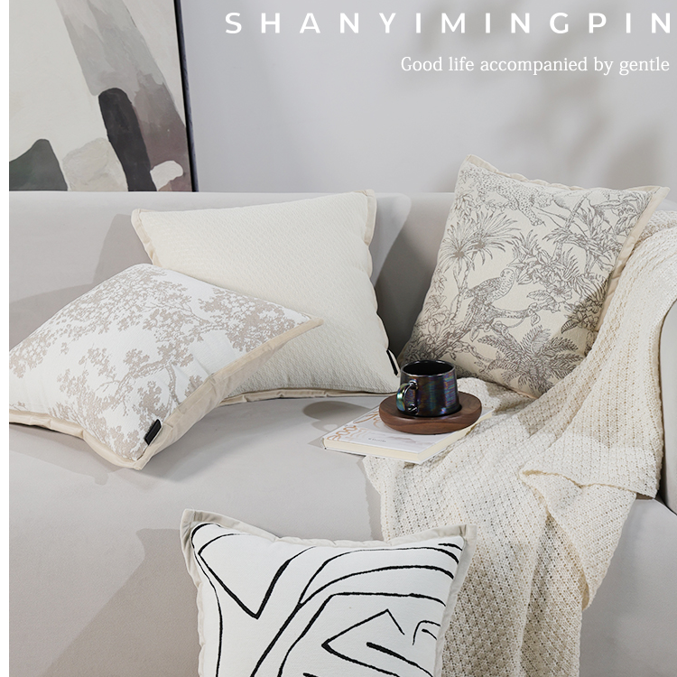 杉亿名品【塞纳河畔】法式轻奢沙发靠垫客厅书房样板间家居含芯