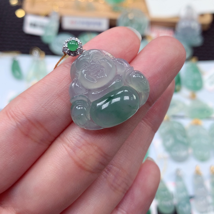 【闪购商品】翡翠金镶18K金镶嵌狂**天7891