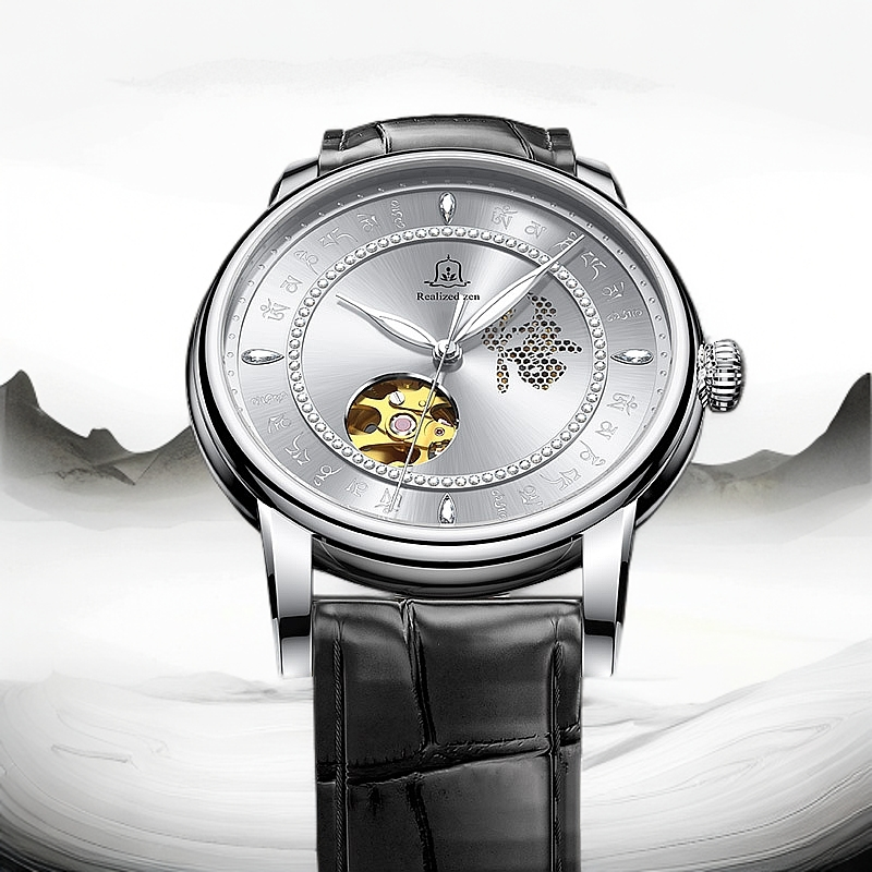 【普陀系列：悟】禅意文化普陀山/全新未拆封/男士机械手表2203