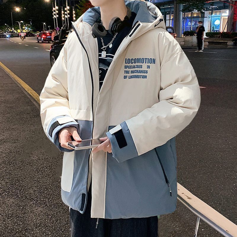 出口版羽绒服男冬季外套加厚2022潮牌ins港风工装学生冬装情侣潮