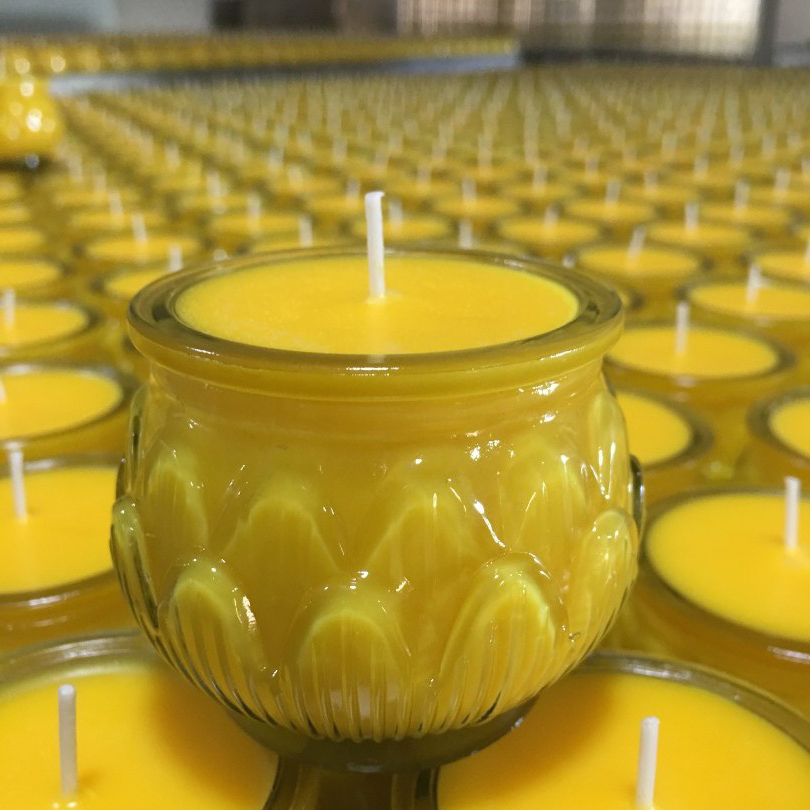 醇朴24小时平口酥油灯无烟环保厂家直销时间充足手工结婚红色黄色