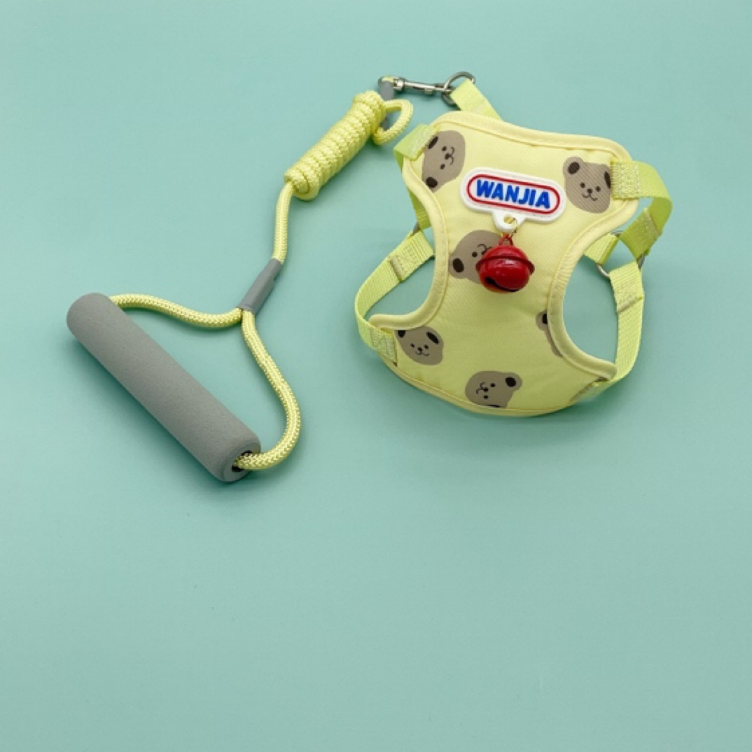 新款狗狗牵引绳背心式透气防脱泰迪博美猫咪小型犬通用