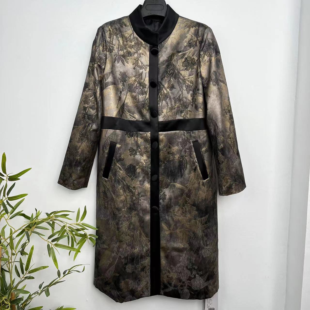  【佳鑫香云纱】礼盒风衣JFNR-28901时尚新款外套女款衣服