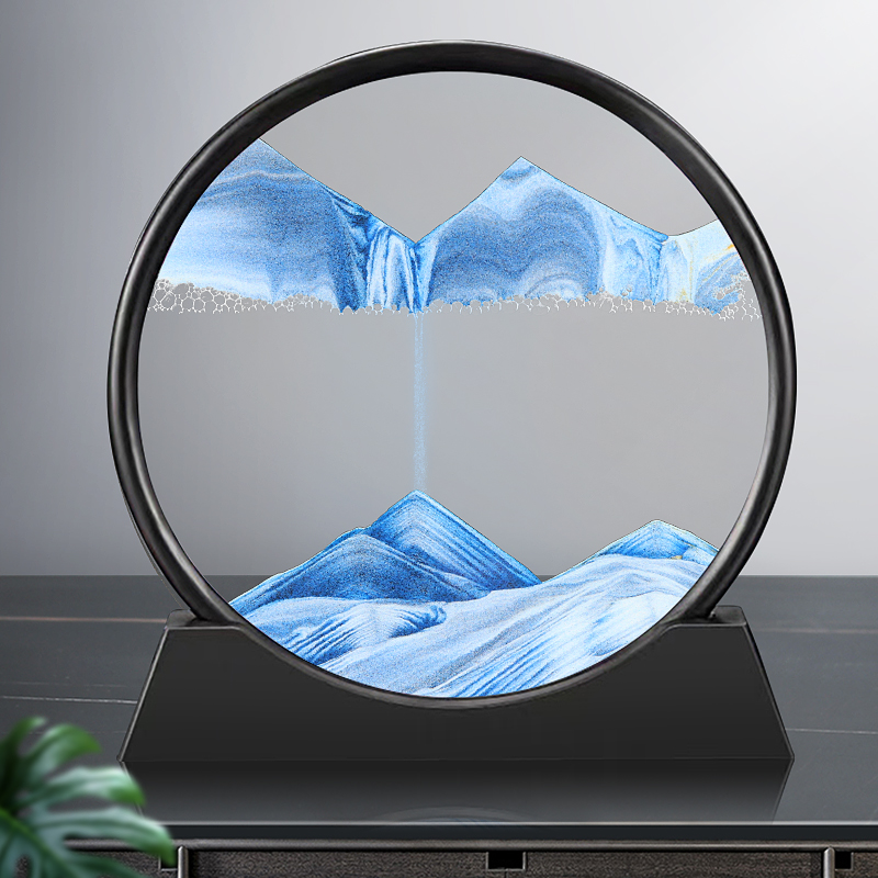 流沙画摆件解压沙漏酒柜电视柜办公桌面装饰品送朋友艺术高档礼物