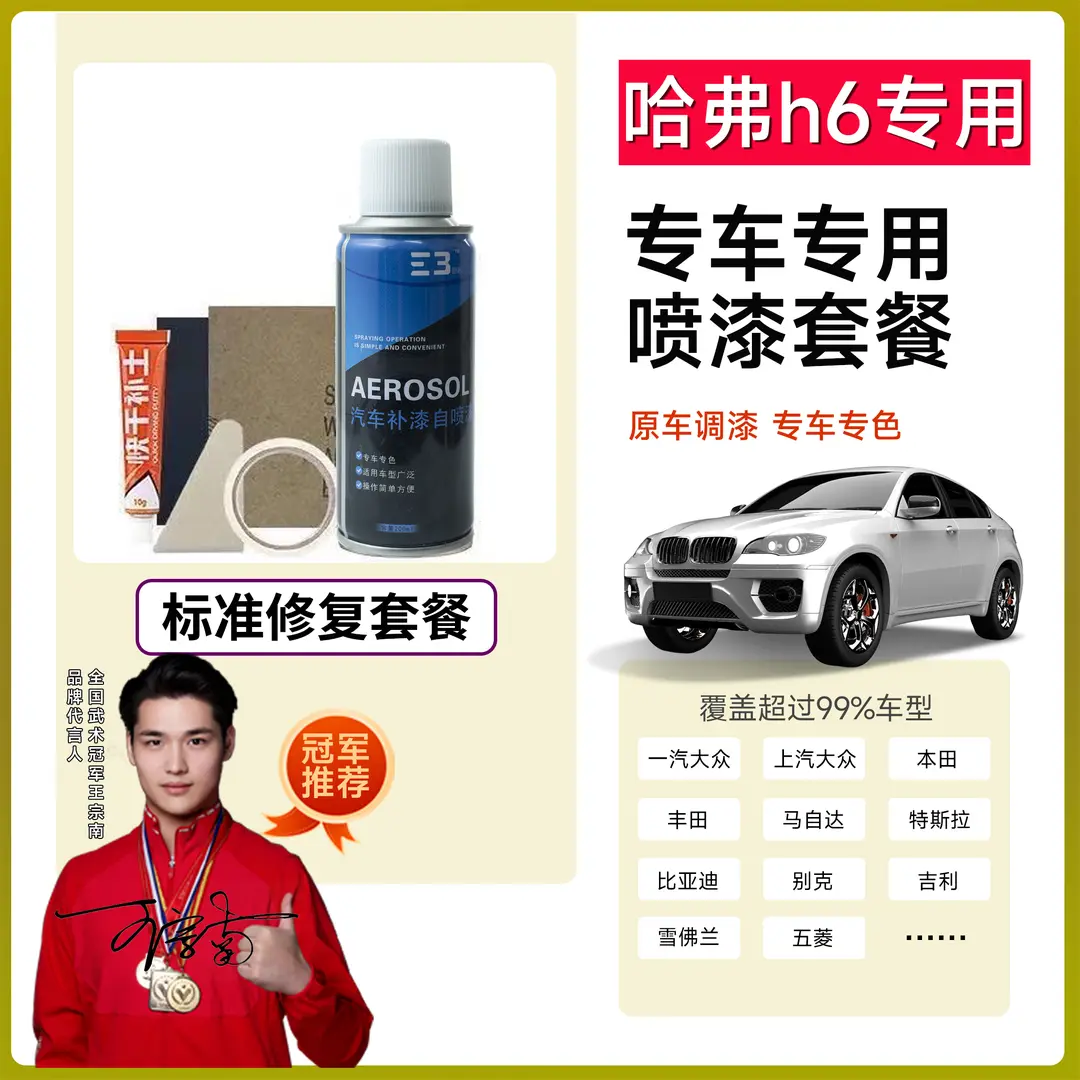 （88）哈弗h6专车专用车漆破损划痕斯灰玄青白色自喷漆