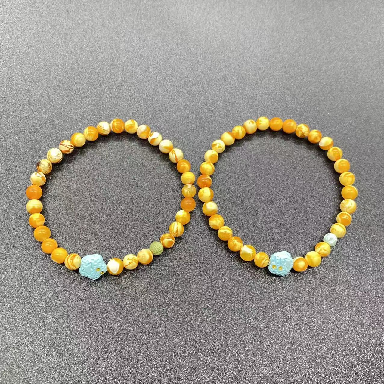 【景旺】5mm+星星瓷白妖花老蜡手串@多样性只发其中一件