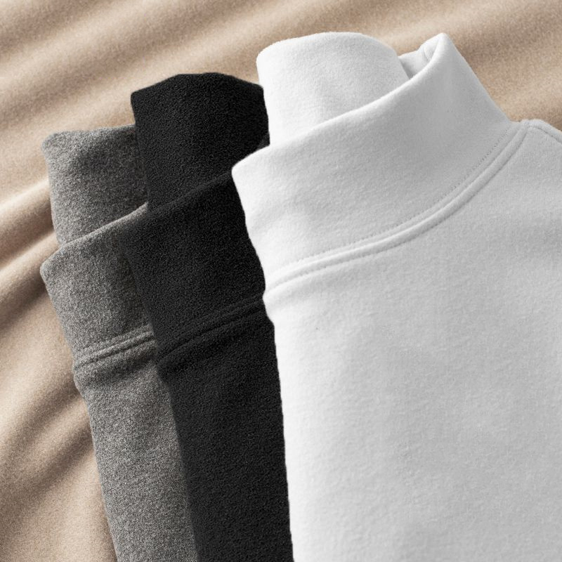 半高领德绒打底衫男士冬季加绒重磅长袖T恤秋冬款保暖内搭上衣服