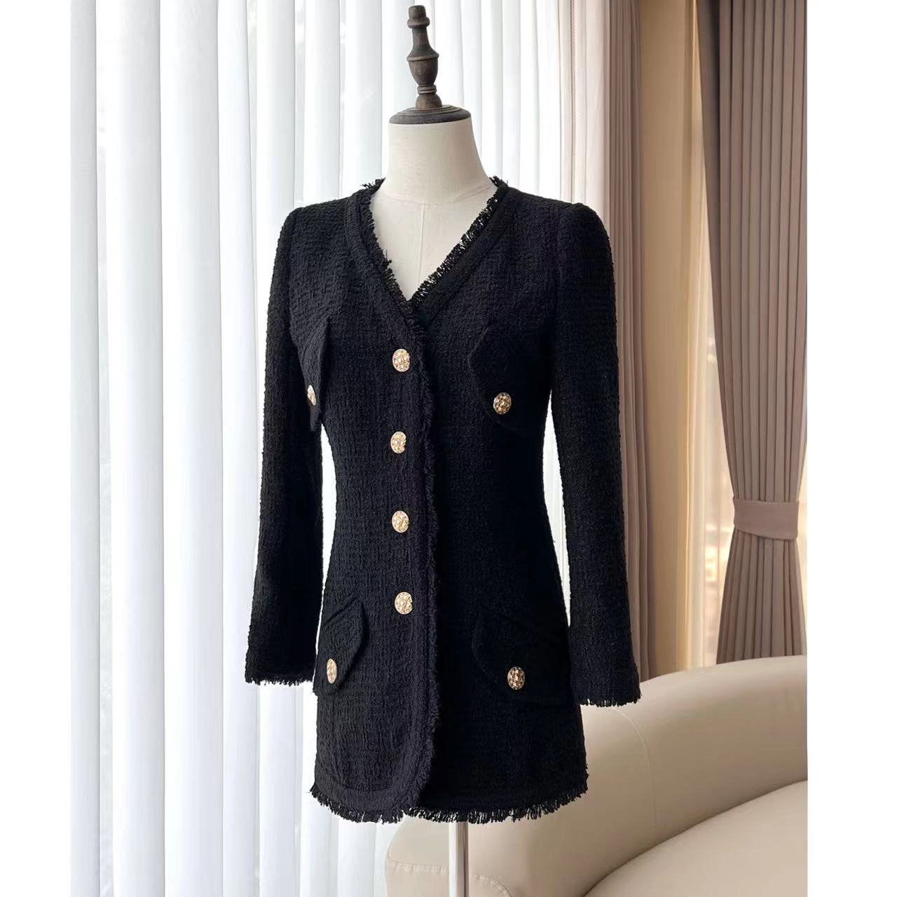 【晨老板】~ceilina【光辉岁月】手工流苏粗花呢外套79235048