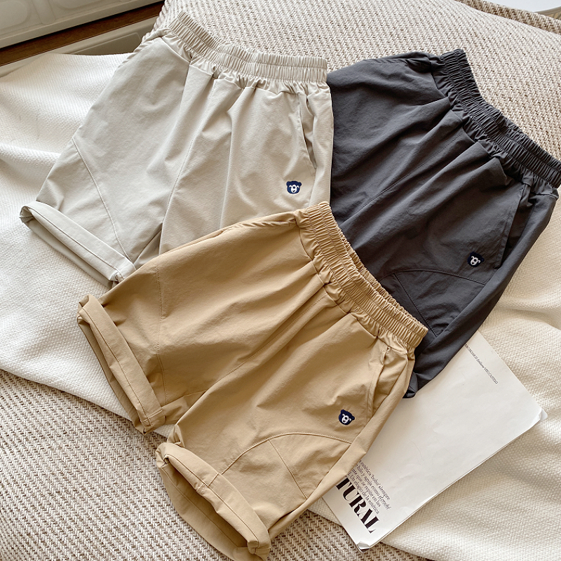 男童短裤夏季新款2025儿童沙滩裤男孩拼接弹力速干五分裤