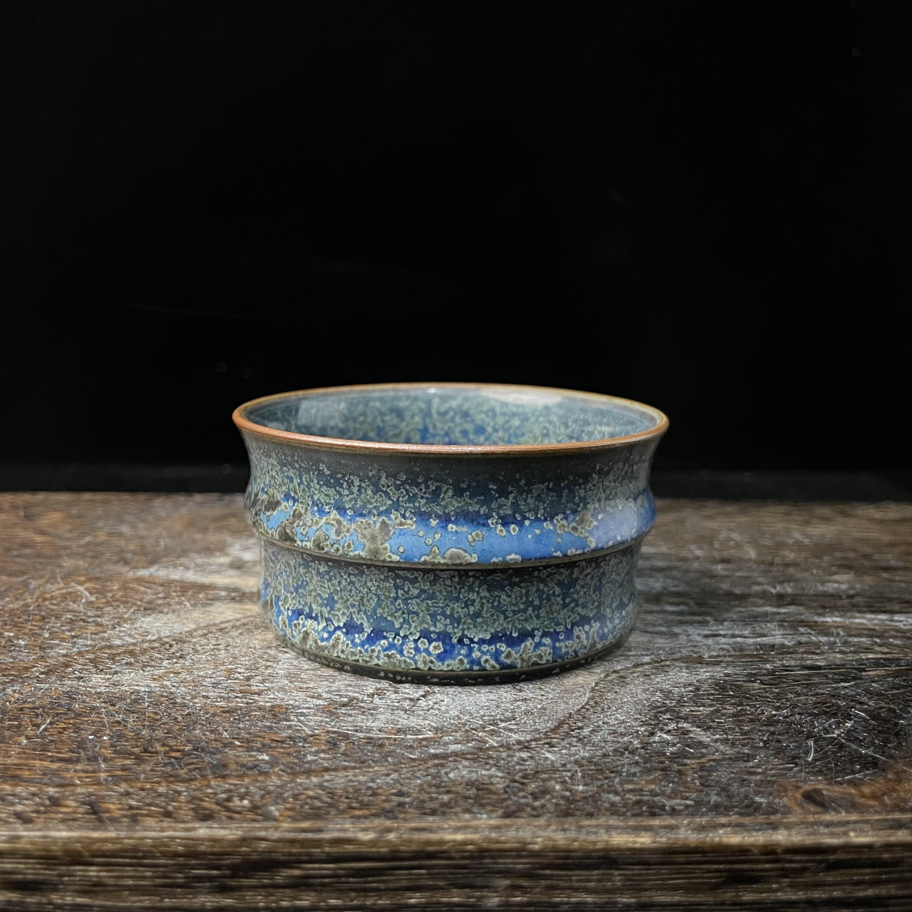 李占峰纯手工高温烧制薄胎竹节杯主人杯