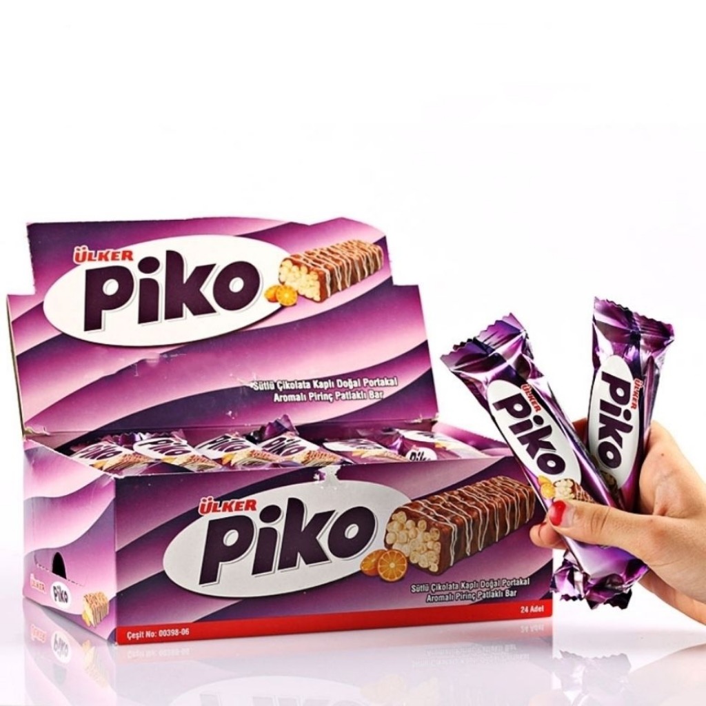 土耳其进口 Ulker 优客牌piko 优客比寇橙子味巧克力涂层酥米零食