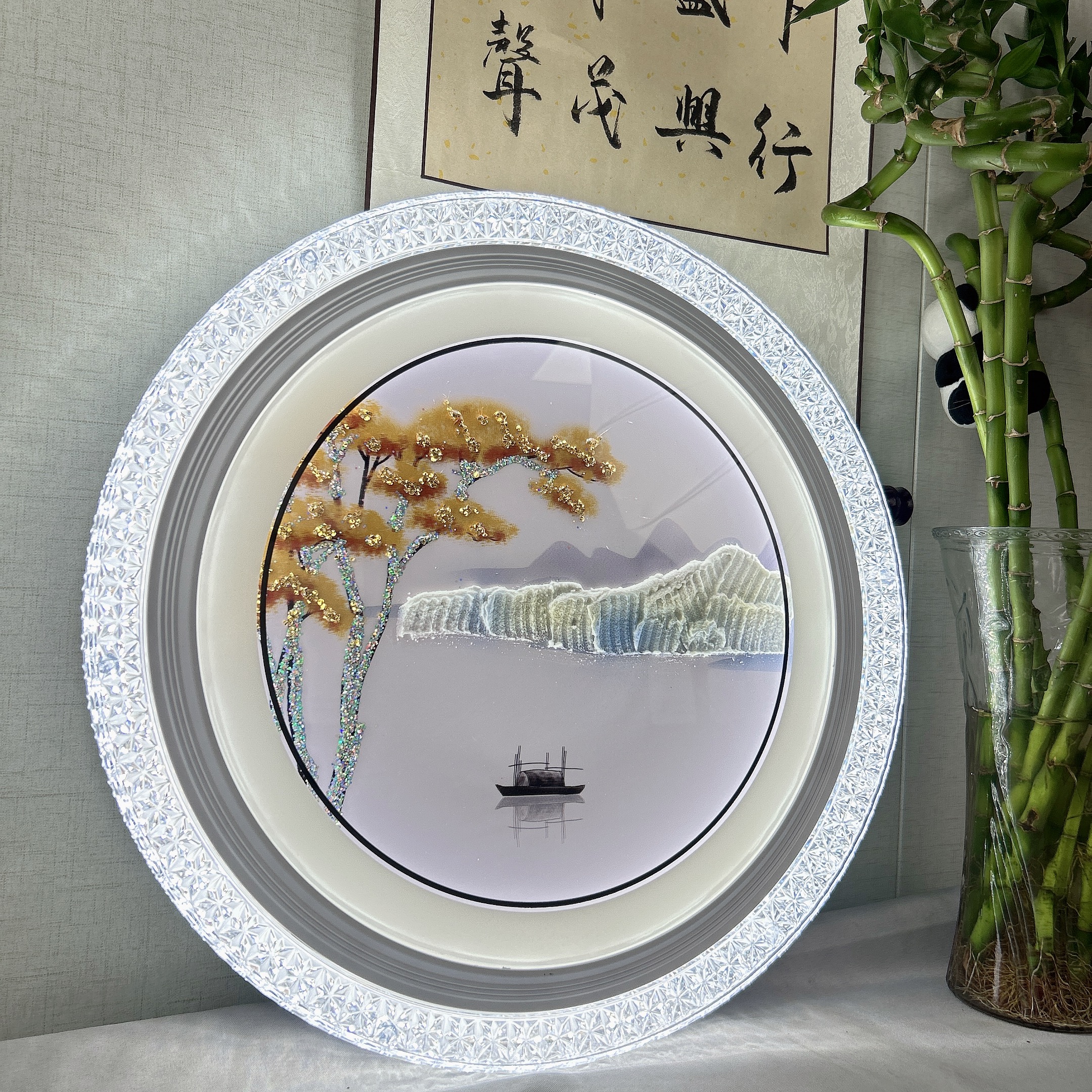 24年新款轻奢卧室水晶吸顶灯LED护眼节能全光谱主卧灯圆形方形